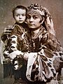 An Uzbek woman with her child, 19th-20th centuries