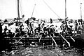 Arab pearl divers in the Persian Gulf