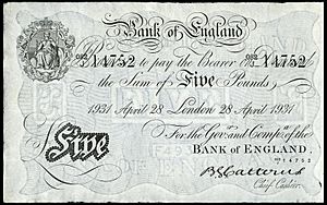 Bank of England £5 note 1931