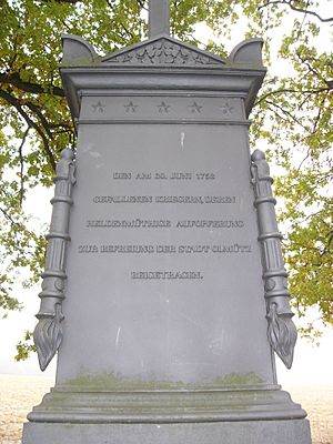 Battle of Domstadtl memorial detail