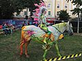 Body painted horse riding at WBF 2019