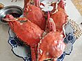 Boiled crabs in a Earlier Autumn Dish