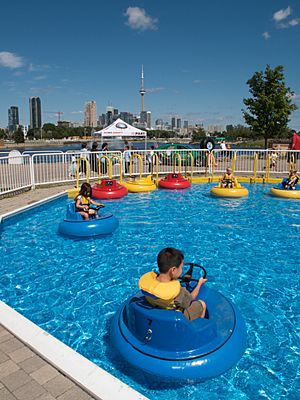 Bumper boats at Ontario Place 2009