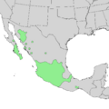Bursera fagaroides range map 1