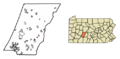 Cambria County Pennsylvania Incorporated and Unincorporated areas Cassandra Highlighted