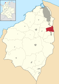 Location of the municipality and town of Sabanagrande in the Department of Atlántico.