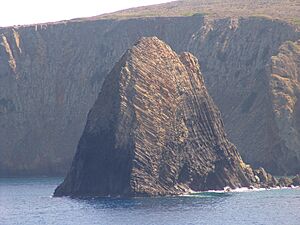 Columnar Volcanic Rock Glaronisia Greece