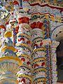 Columnas salomónicas de la torre del Templo de San Francisco Acatepec