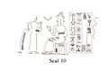 Cuneiform tablet impressed with cylinder seal. Receipt of goats,ca. 2040 B.C. Neo-Summerian (drawing)