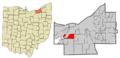 Cuyahoga County Ohio incorporated and unincorporated areas Brook Park highlighted