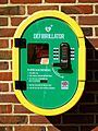 Defibrillator at Bayford, Hertfordshire, England