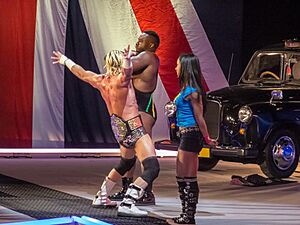 Dolph Ziggler with AJ Lee & Big E Langston