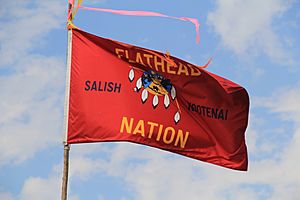Flathead Nation Flag at 2015 Arlee Celebration Pow Wow 1
