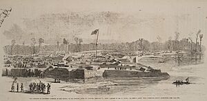 Fort Henry, on the morning after its capture, February 6 - from a sketch by Mr. H. Lovie, our special artist with Commodore Foote's expedition