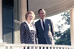 George H. W. Bush and Margaret Thatcher