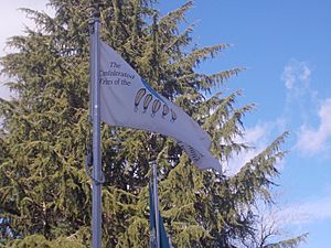 Grand Ronde flag at Walk of Flags