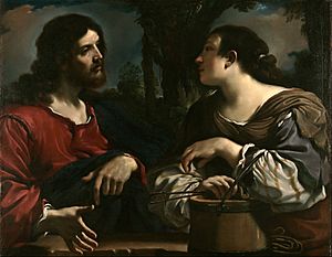 Guercino (Giovanni Francesco Barbieri) - Christ and the Woman of Samaria - Google Art Project
