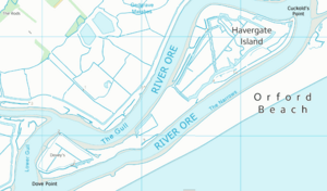 Havergate Island OS map