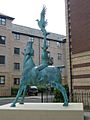 Horse-Rider-Eagle sculpture, Silvermills - geograph.org.uk - 1404971.jpg