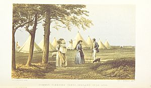 Ireland Isle, 1856, summer sleeping tents