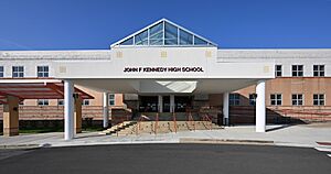 John F Kennedy High School main entrance Wheaton-Glenmont MD 2023-04-05 08-48-46