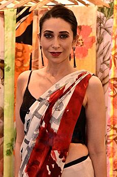 Karisma Kapoor graces the Satya Paul Winter Blossom collection launch (cropped)