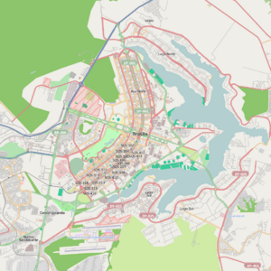 Map of Brasília and surrounding areas