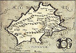 Map of Jersey by G Mercator 1639.