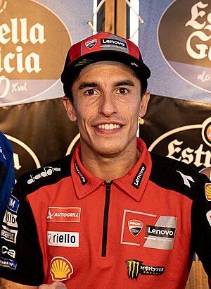 Marc Márquez at Estrella Galicia stand during 2025 Dutch TT.jpg