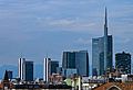 Milan skyline with Unicredit Tower and Bosco Verticale