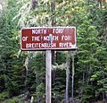 North Fork of the North Fork Breitenbush River— sign