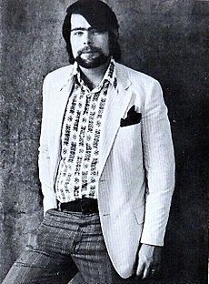 Portrait photograph of Stephen King by Alex Gotfryd, c. 1974