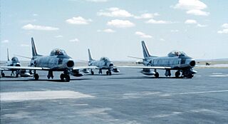 Sabres on flightline, AFB Pietersburg