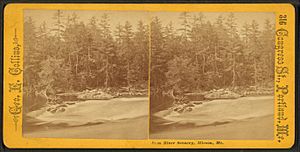 Saco River scenery, Hiram, Me, by George E. Collins