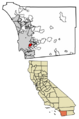 San Diego County California Incorporated and Unincorporated areas La Mesa Highlighted 0640004