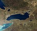Satellite image of Lake Ontario - November 2009 (cropped)