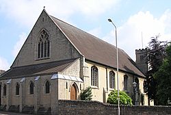 St Mark's Church, Mansfield, from Nottingham Road
