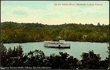 Steamship on Indian River Muskoka Lakes.jpg