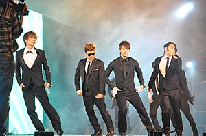Super Junior performs at the MTV EXIT Hanoi Concert 2010