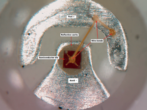 Surface mount LED close up image