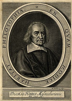 Thomas Hobbes. Line engraving by W. Faithorne, 1668. Wellcome V0002798
