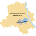Three Municipalities of Delhi as of 2022