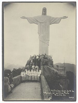 Visita de estudantes ao Cristo Redentor, Acervo do Instituto Moreira Salles