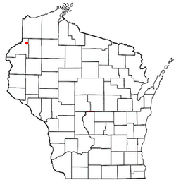 Location of Webb Lake, Wisconsin