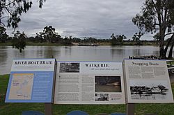 Waikerie sign and cable ferry, March 2012