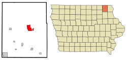 Location of Decorah, Iowa