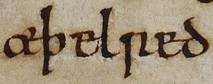 Æðelræd II (British Library Cotton MS Tiberius B I, folio 152r)