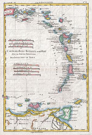 1780 Raynal and Bonne Map of Antilles Islands - Geographicus - IslesAntilles-bonne-1780