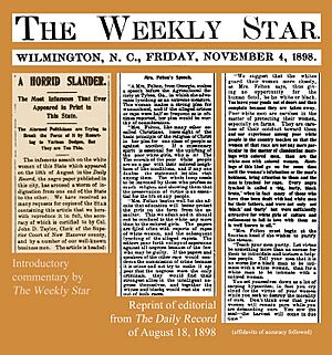 18981104 A Horrid Slander - includes reprint from The Daily Record - The Wilmington Weekly Star