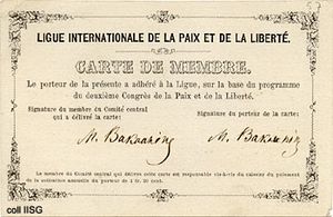 Bakunin Membership Card